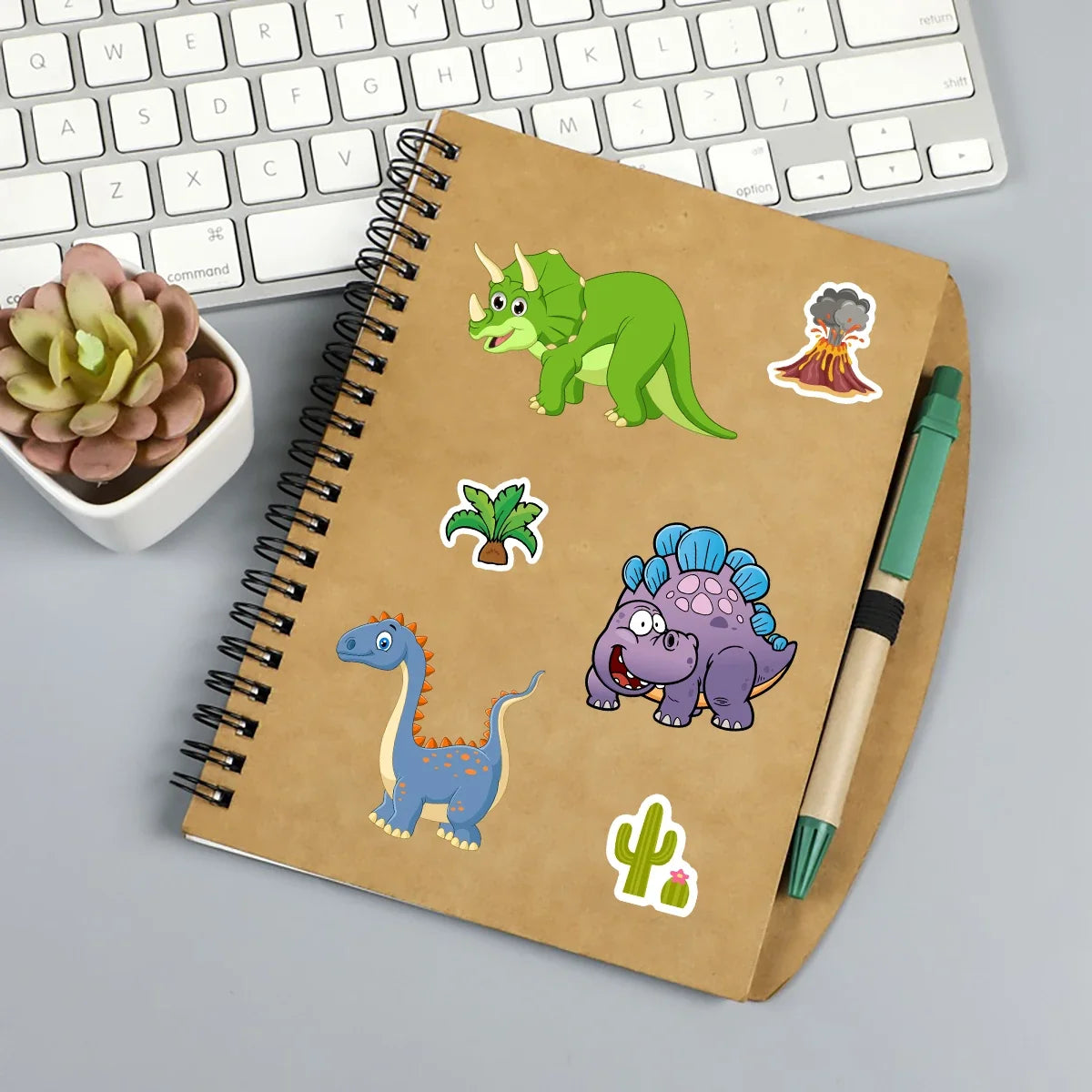 8/16/24PCS Cute Dinosaur Puzzle Stickers, Face Stickers Handmade DIY Creative Personalized Decoration Waterproof Sticke