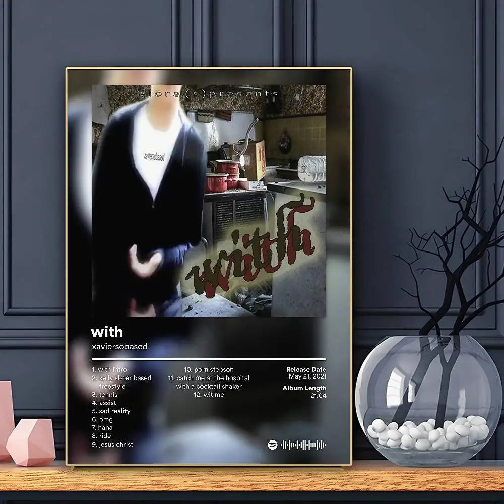 Rapper Xaviersobased Poster HD Art Sticky Wall Waterproof Home Living Room Bar Decoration
