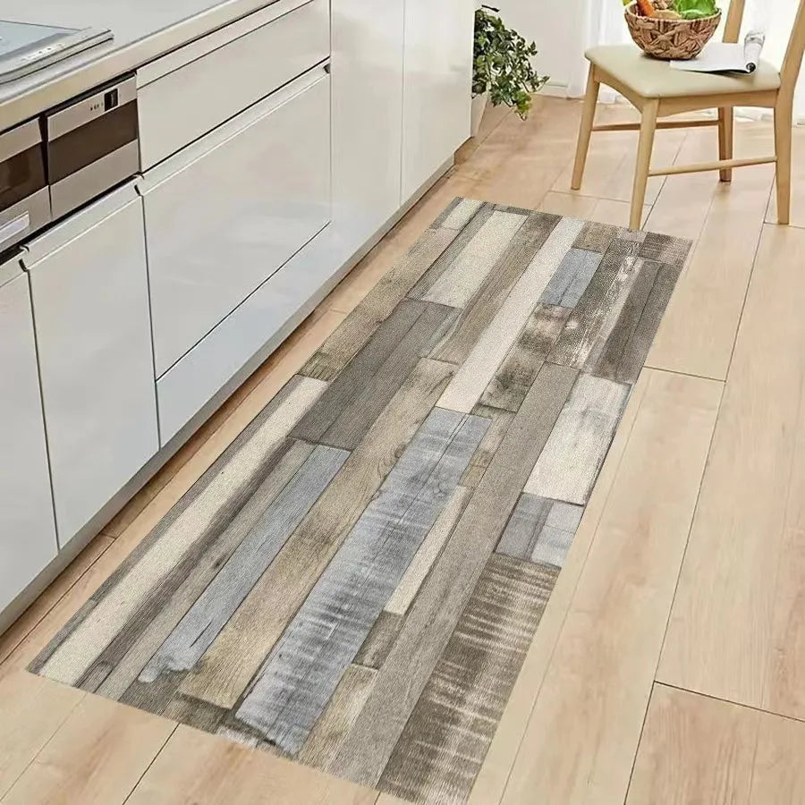 VIKAMA 1/2PCS Modern Simple Kitchen Mat Set Long Strip Absorbent Oil Absorbent Foot Mat Household Bathroom Door Mat