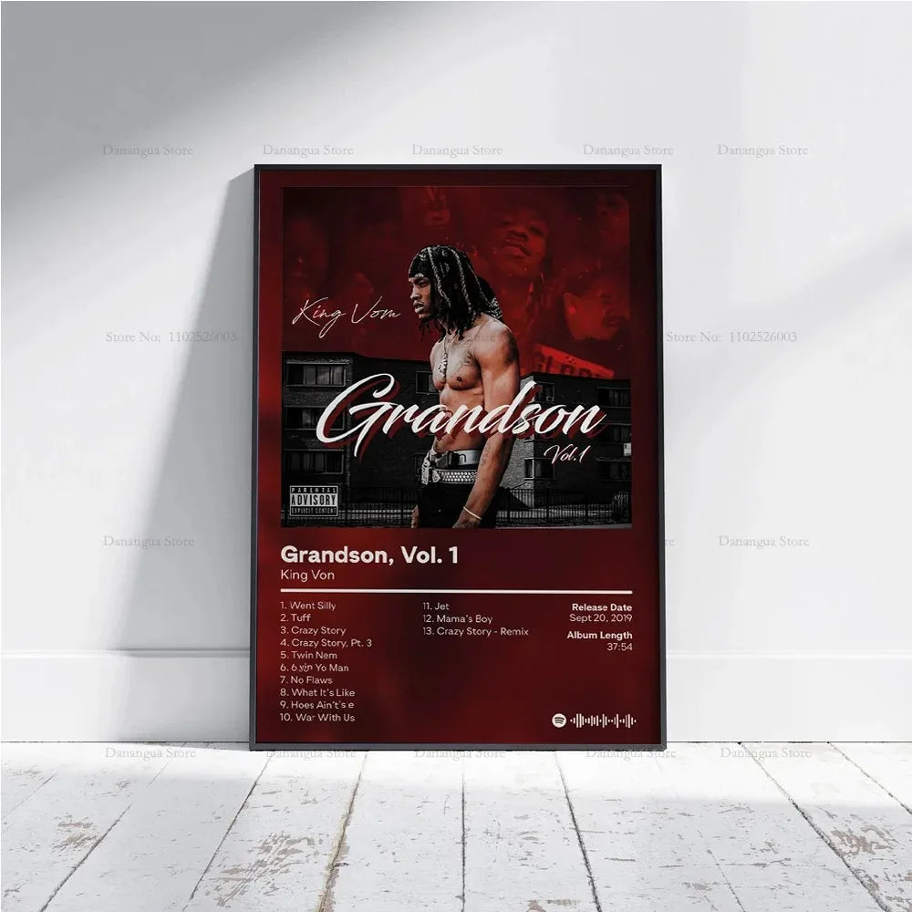 Music Album Poster Poster Prints Wall Art King Poster Von Welcome To O Block Canvas Painting Picture Photo Gift Room Home Decor