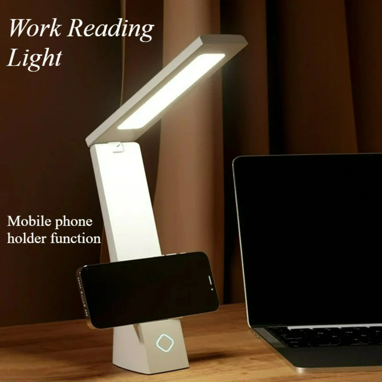 LED Folding Desk Lamp Touch 3 Color Dimming Charging and Pluging Eye Protection Learning Table Lamp Bedroom Bedside Night Light