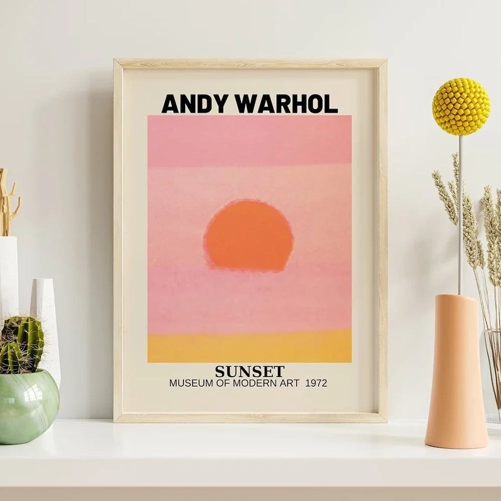 Modern Gallery Wall Picasso Andy Warhol Orange Wall Art Canvas Painting Posters For Living Room Home Decor
