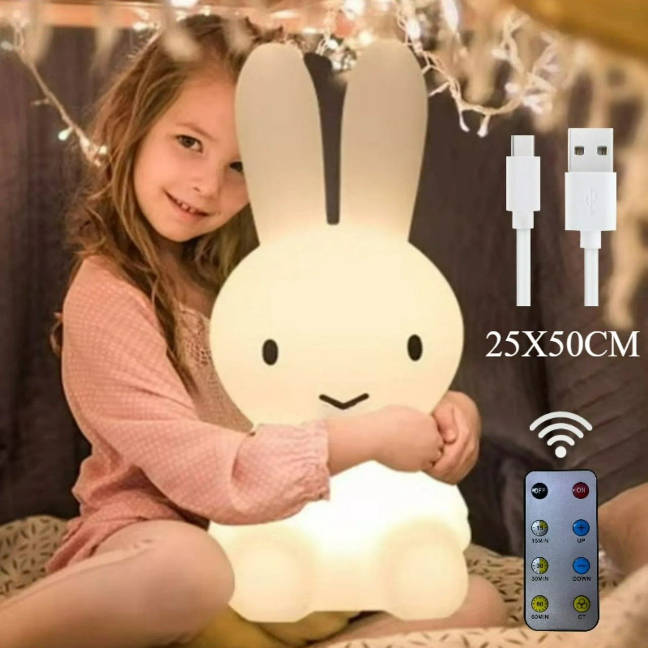 Cute Lighting Mood Light with Remote Control Dimming Cute Cartoon Children's Gift Bedroom Bedside Lamp Living Room Floor Lamp