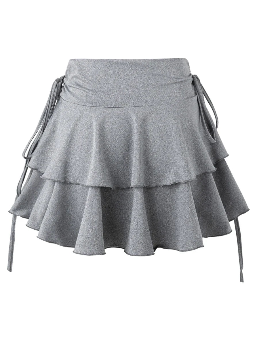 New Solid Color Skirt Women Summer Fashion Outdoor Versatile High Waist Slim Fit Elastic Waist Short Skirt Goods In Stock