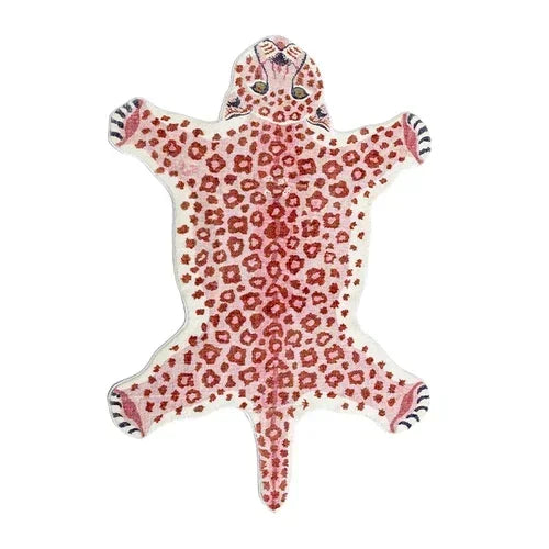 VIKAMA Cartoon Leopard Carpet For Cooling And Warmth, Home Decoration, Bedroom Plush Floor Mat, Living Room Rest Area Floor Mat
