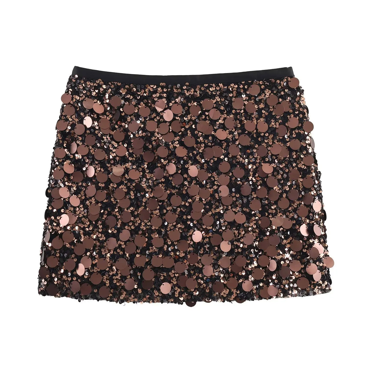 KONDALA Sexy Party Sequined Mini Skirts Women's Hip Wrap Sequin Mini Skirts 2026 Spring Summer Fashion Dinner Date Ladies Skirts
