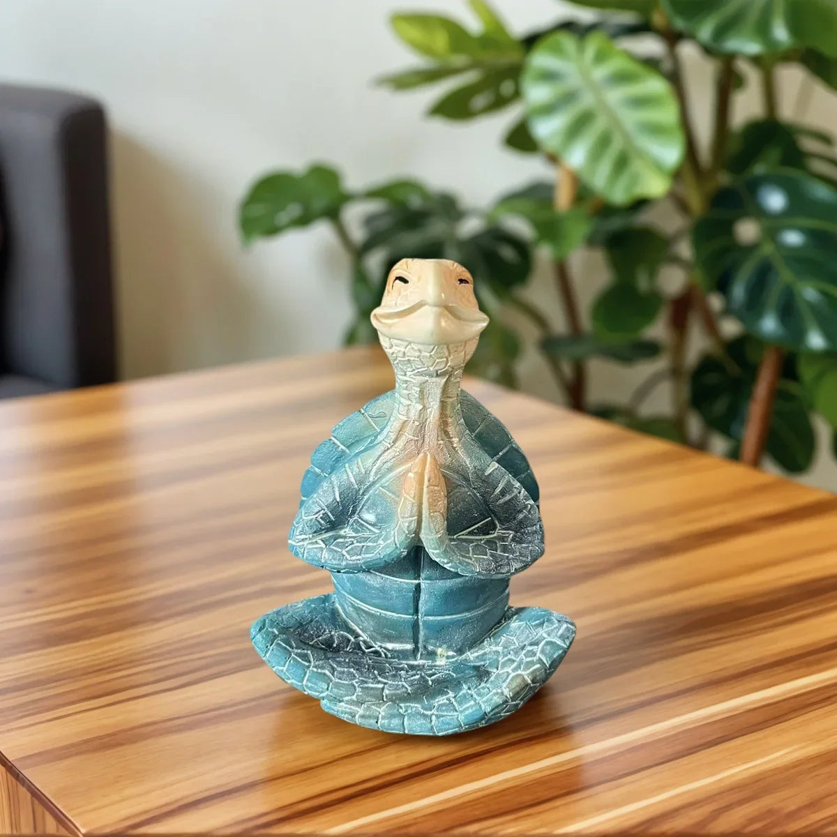 1 Piece of Resin Craft Meditation Turtle Statue, Resin Zen Decoration, Home and Garden Sculptures, Resin Zen Decoration Suitable for Turtle Enthusiasts and Collectors.