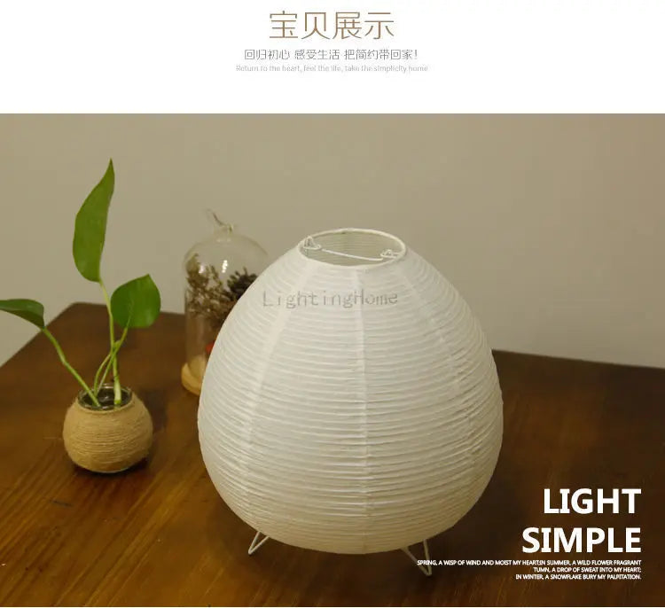 Paper Lantern Desk Lamp Japanese Bedroom Bedside Night Light Home Decorations Creative Paper Lampshade Table Lamp Drop Shipping