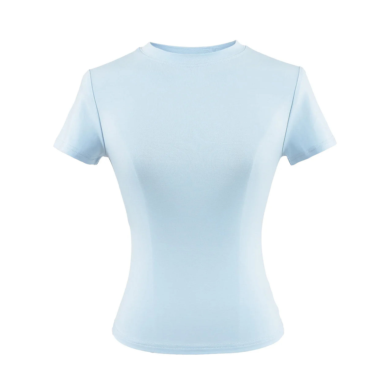 2024 New High Quality Casual T shirt Sexy Slim Short Sleeves Fashion Trend Solid Women Clothing y2k Tops