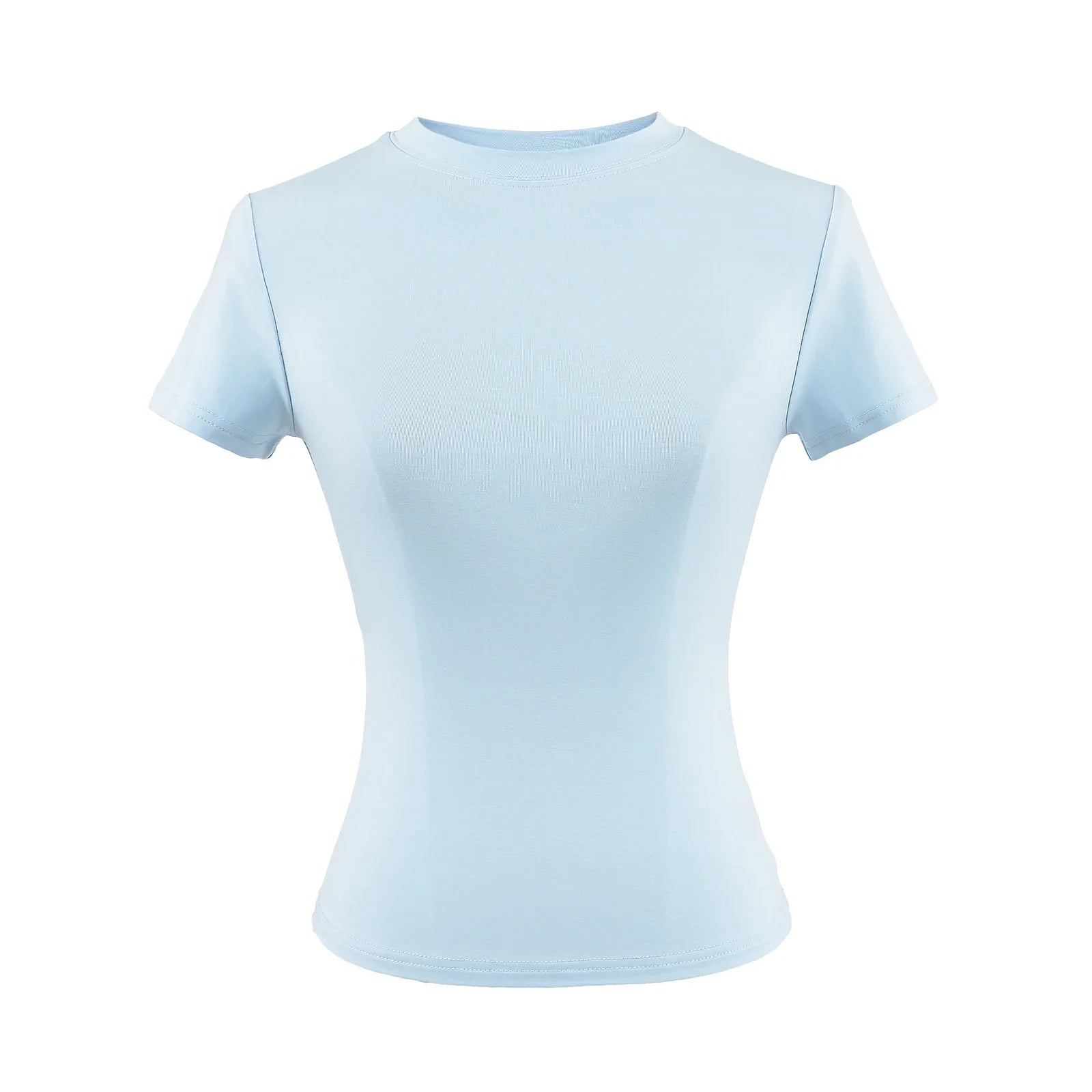 2024 New High Quality Casual T shirt Sexy Slim Short Sleeves Fashion Trend Solid Women Clothing y2k Tops