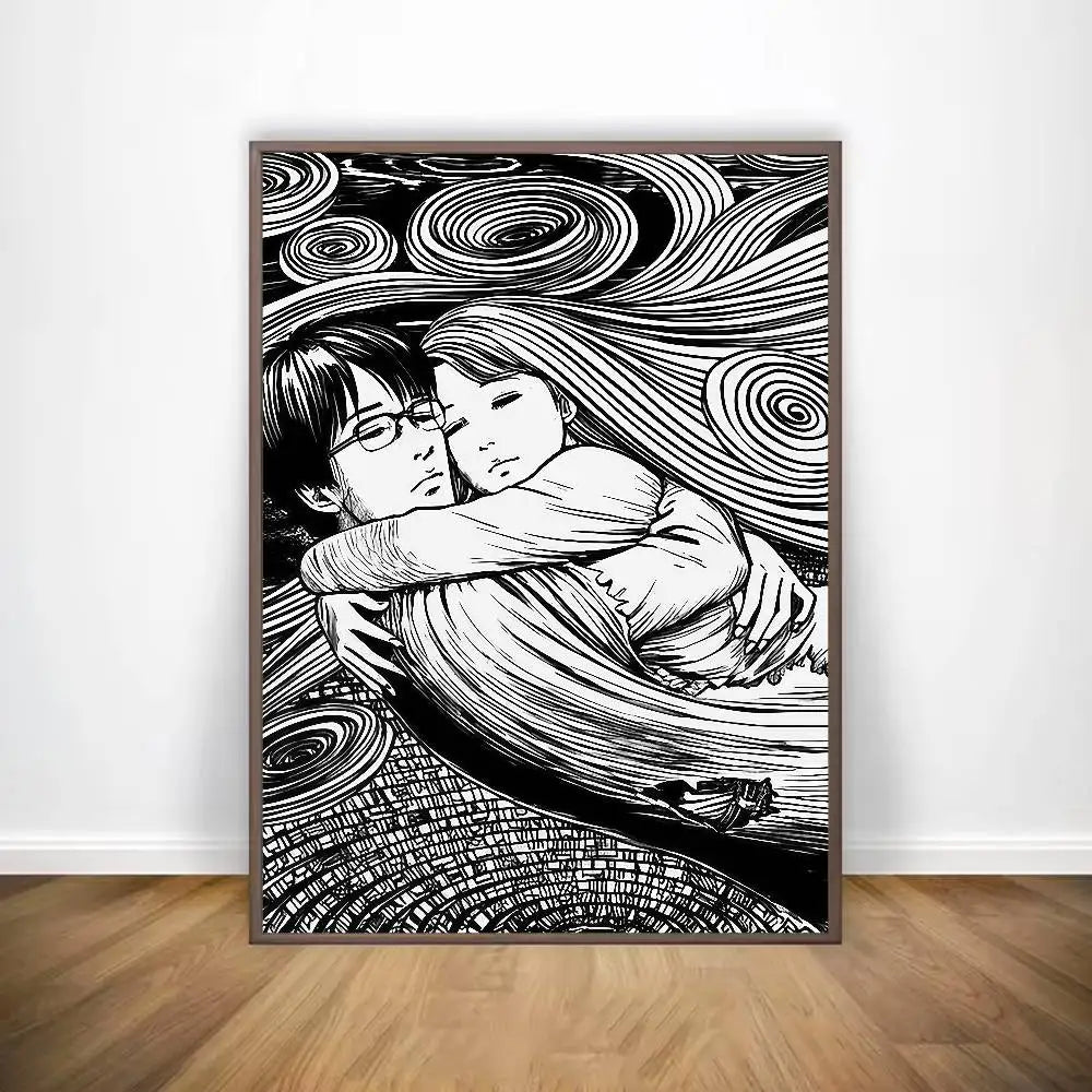 Black And White Ito Junji Tomie Poster HD Art Sticky Wall Waterproof Home Living Room Bar Decoration