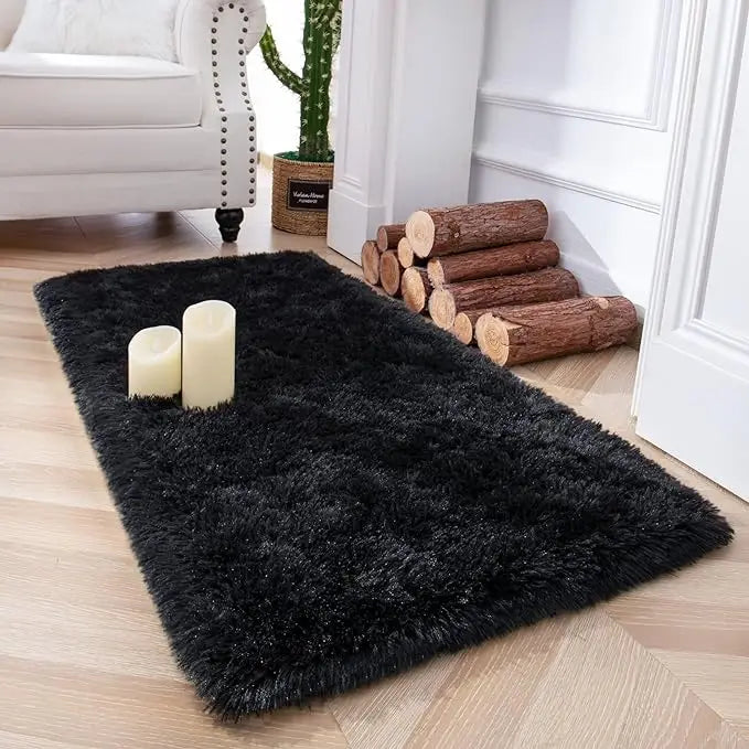VIKAMA Tie-dye Plush Carpet 40x60cm Home Soft Area Rug Girls Bedroom Bed Blanket Children's Room Decoration Non-Slip Floor Mat