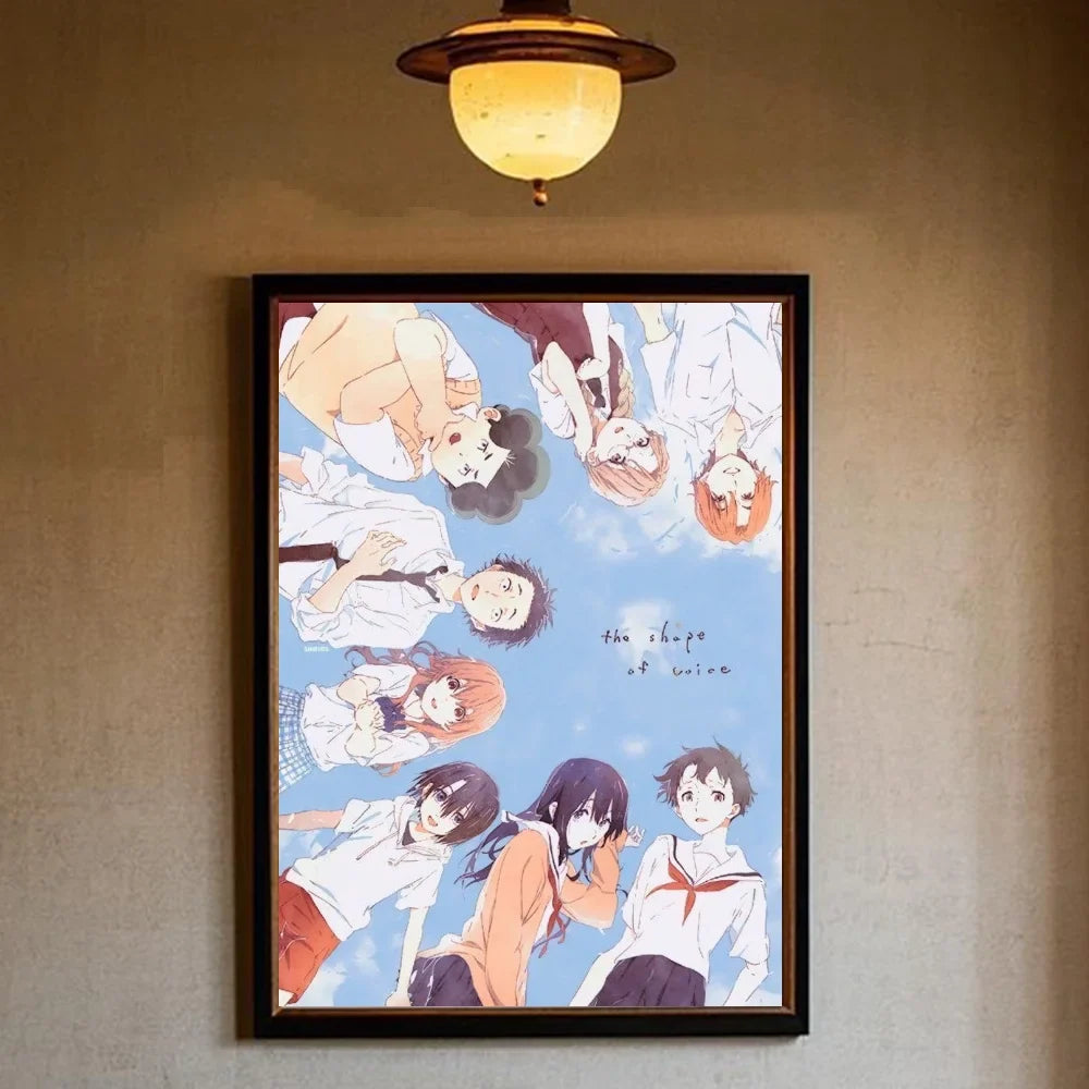 A Silent Voice Movie Poster HD art sticky wall waterproof home living room bedroom bar aesthetic decoration