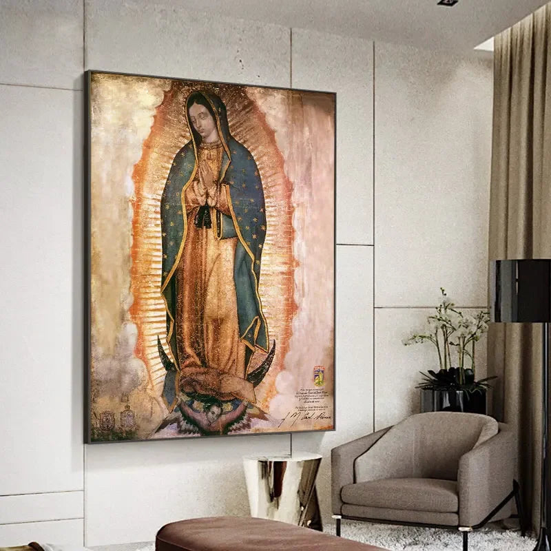 Classic Abstract Wall Art Mexico Our Lady of Guadalupe HD Canvas Print Poster Home Living Room Bedroom Decorative Painting