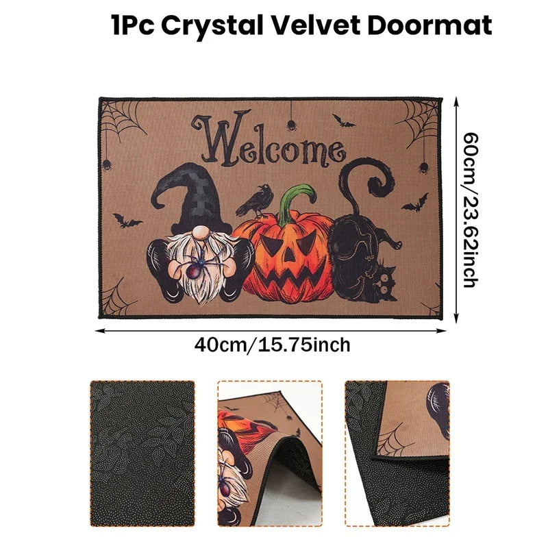 VIKAMA Halloween Doormat Durable And Easy To Clean Halloween Home Decor, Suitable For Bedrooms, Kitchens, Entrances, Etc.