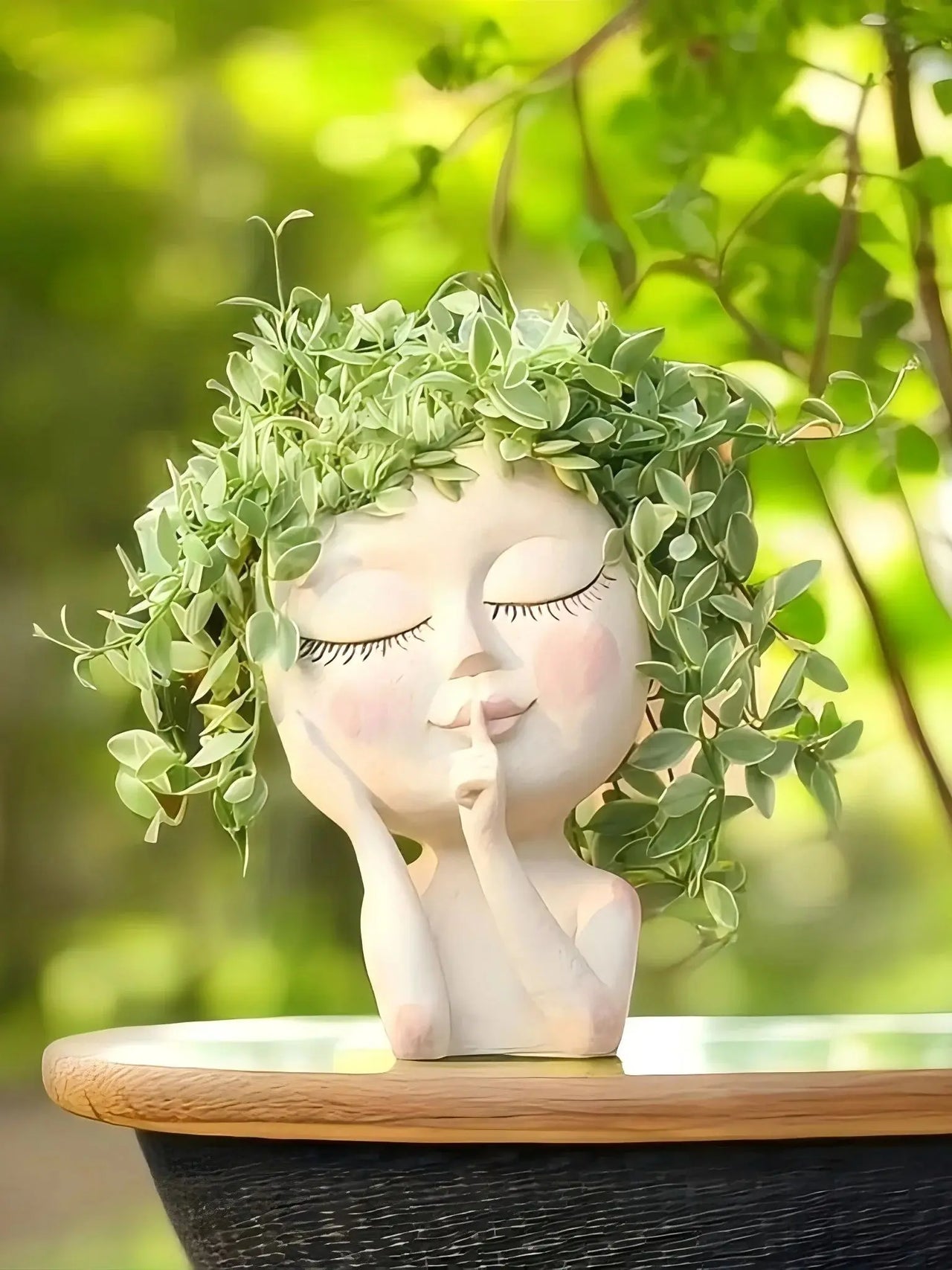 1 Piece Girl Face Vase, Creative Home Decoration, Balcony Living Room Decorative Ornaments, Christmas Gift, Thanksgiving Gift
