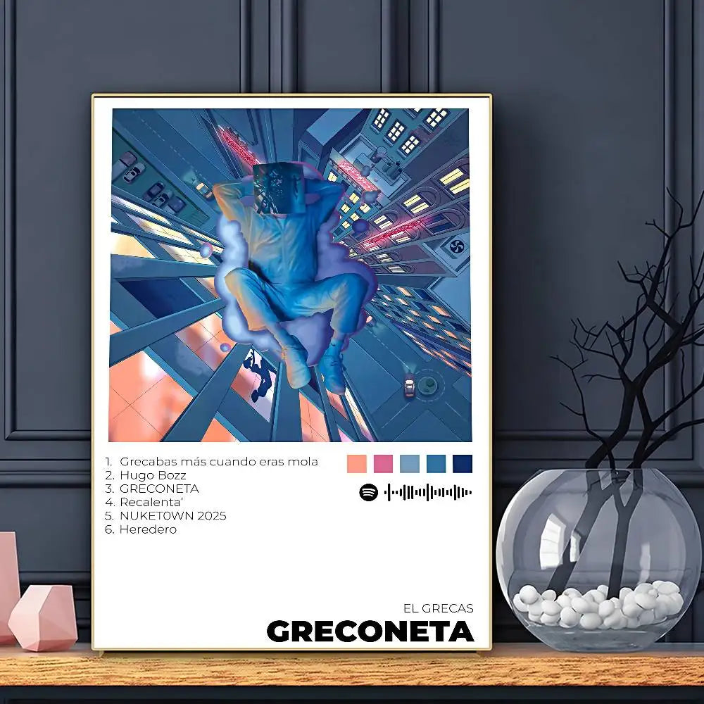 Singer Grecas Poster Sticky Wall Art Printing Waterproof Home Living Bed Room Bar Aesthetic Decor