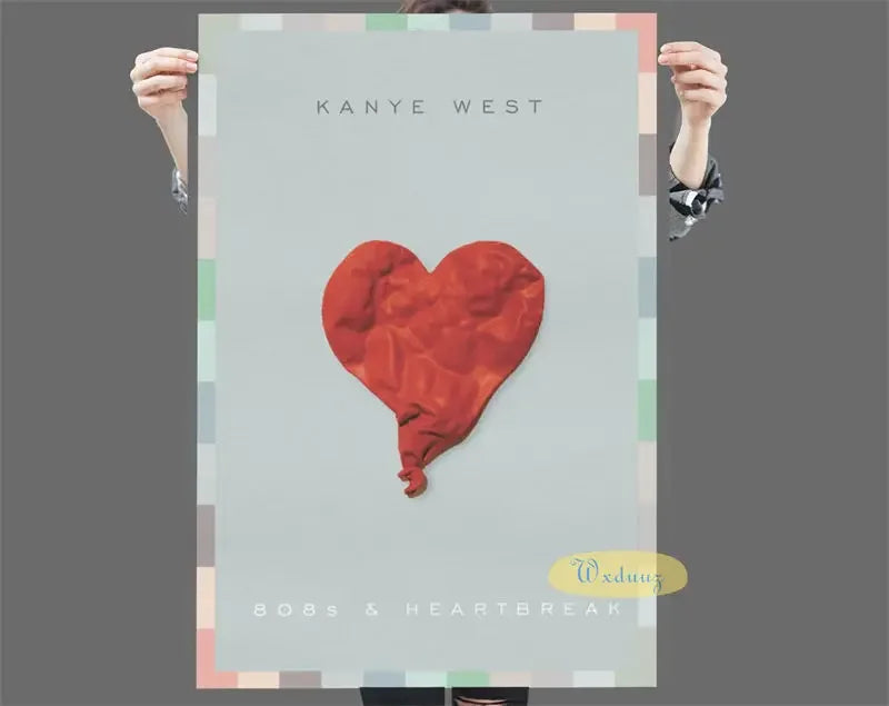 American Pop Rapper Kanye West Poster Hip Hop Singer Music Album Cover For Room Living Home Wall Art Decor Canvas Print Pictures