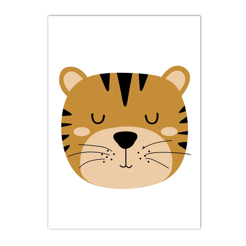 HAKUNA MATATA Art Poster Baby Nursery Canvas Print Lion Animal Painting Tiger Posters Nordic Wall Pictures Kids Room Decoration