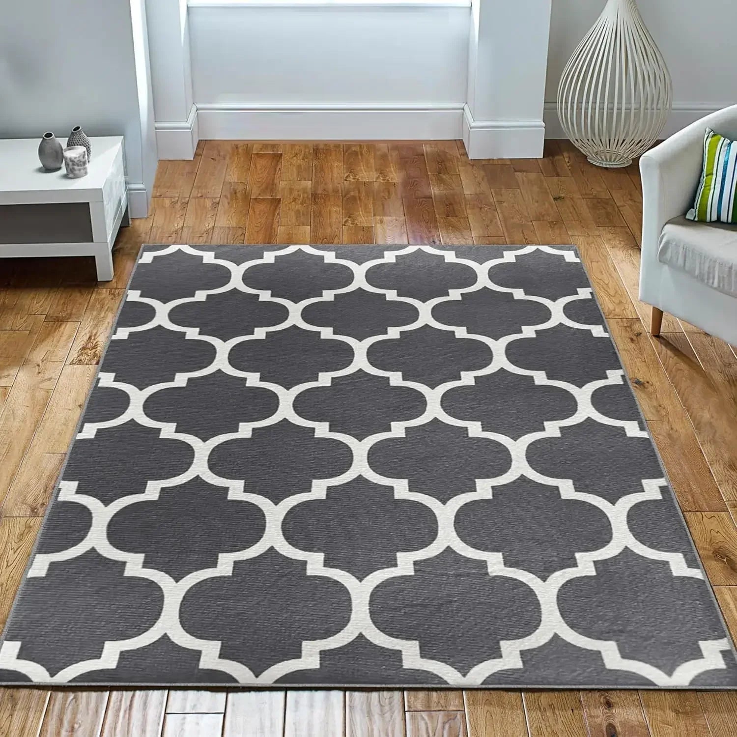 VIKAMA Geometric Style Living Room Carpet, Durable And Slip-Resistant Sofa, Coffee Table Rug, Bedroom Floor Mat, Home Decoration