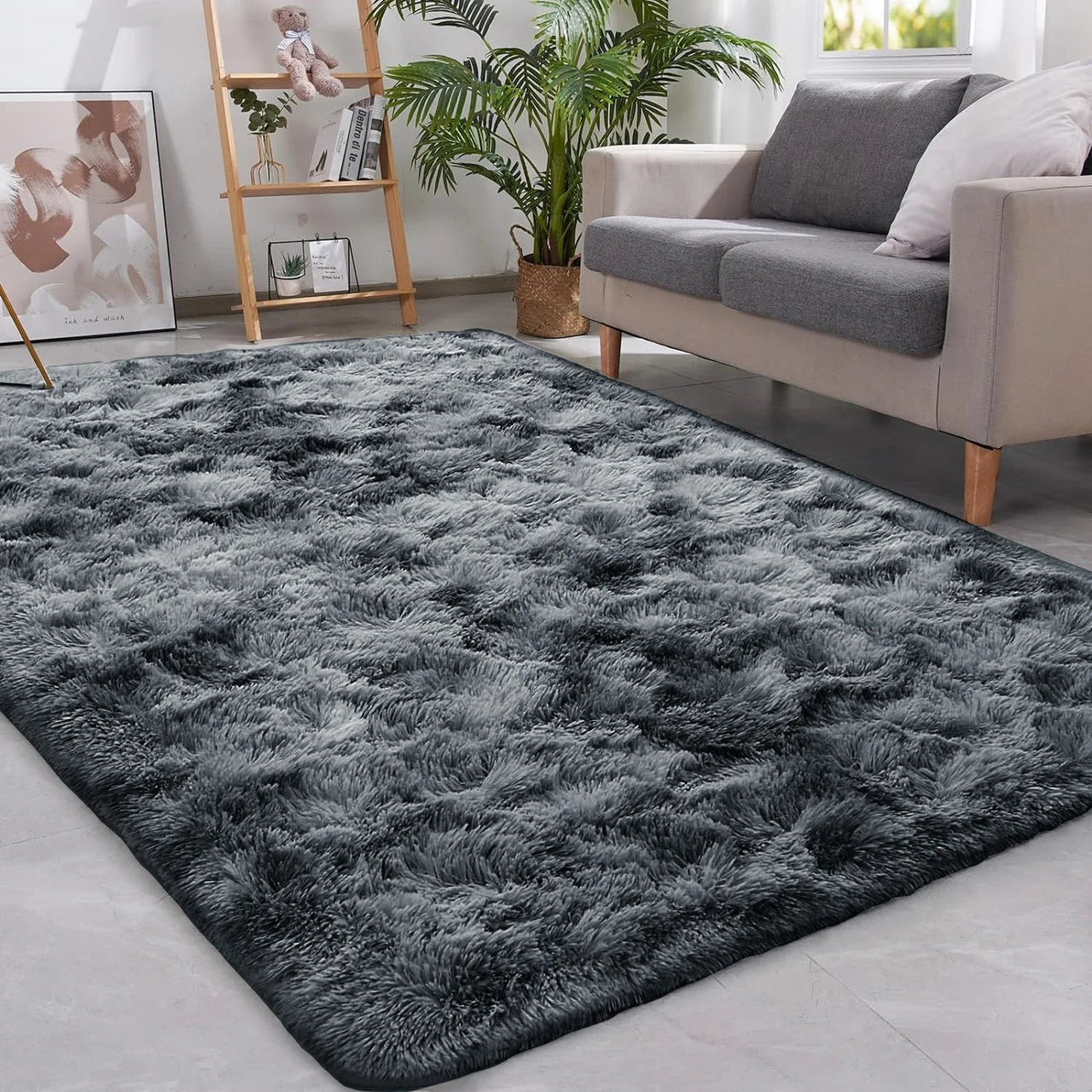 VIKAMA Living Room Area Carpet, Bedroom Children's Room Soft And Fluffy Cushion, Non-Slip Plush Floor Mat, Home Decoration