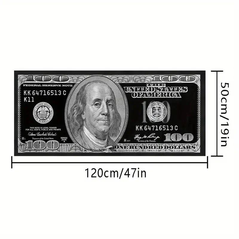 VIKAMA Creative Dollar Striped Rug, Durable and Easy-to-Clean Home Decor, Room and Living Room Decorative Floor Mat