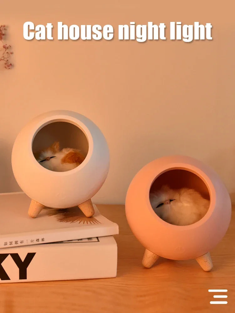 Bluetooth Speaker Night light Cute Cat Animal House Light Children Gift Creative Bedroom Desktop Decoration Bedside Night lamp