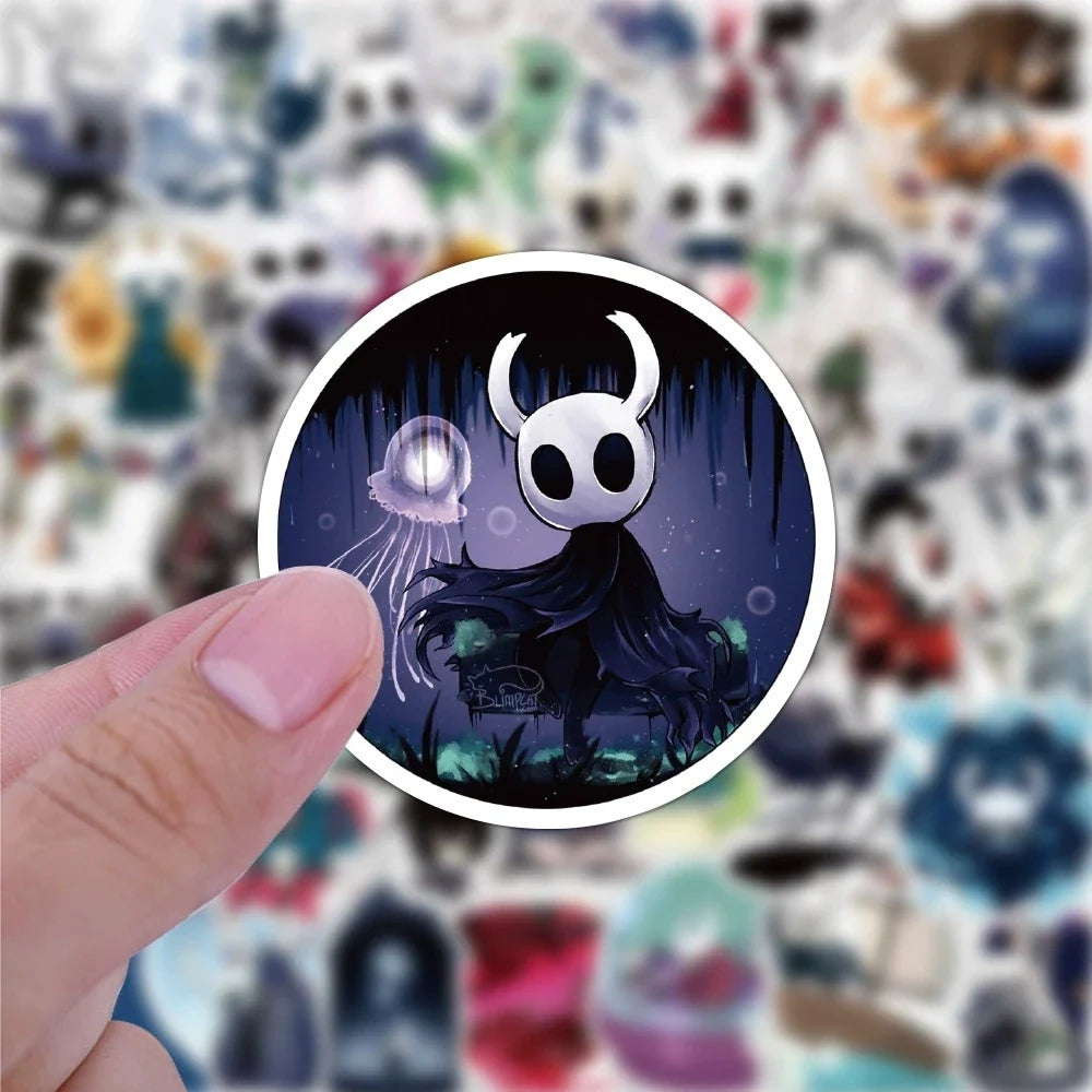 50/100PCS Hollow Knight Graffiti Stickers Cartoon Game DIY Creative Skateboard Luggage Stationery Stickers