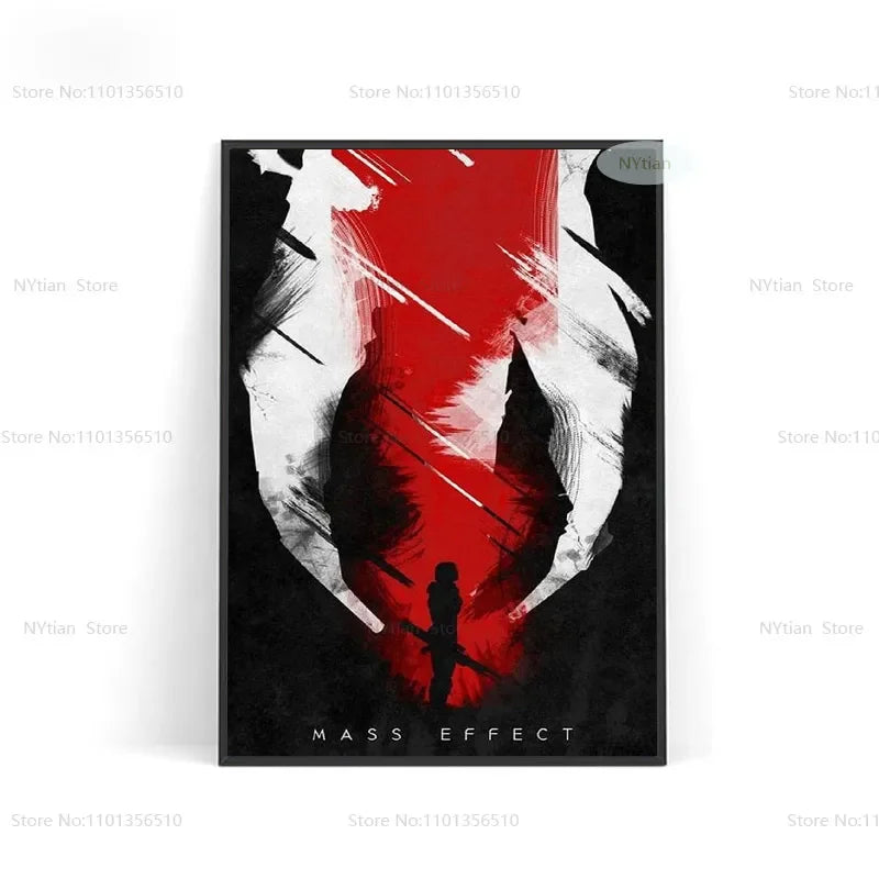 NT1464 Mass Effect Poster Minimalist Classic Game Gift Posters And Prints Wall Art Picture Canvas Painting For Home Room Decor