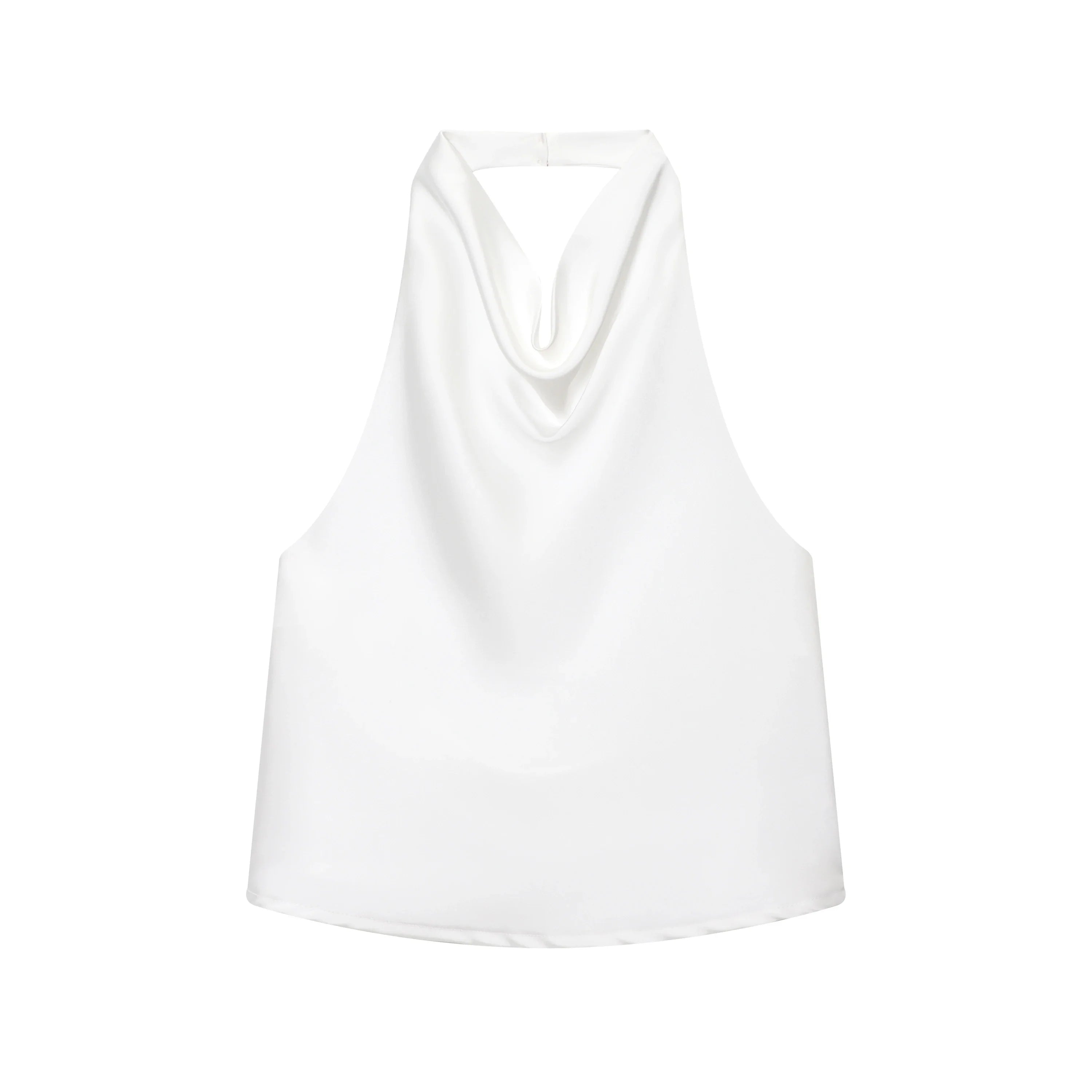 TFMLN 2025 Women Sexy Halter Top Spring Summer Sexy Backless High Street Waistcoat Female Fashion Solid Elegant Halter Neck Tops