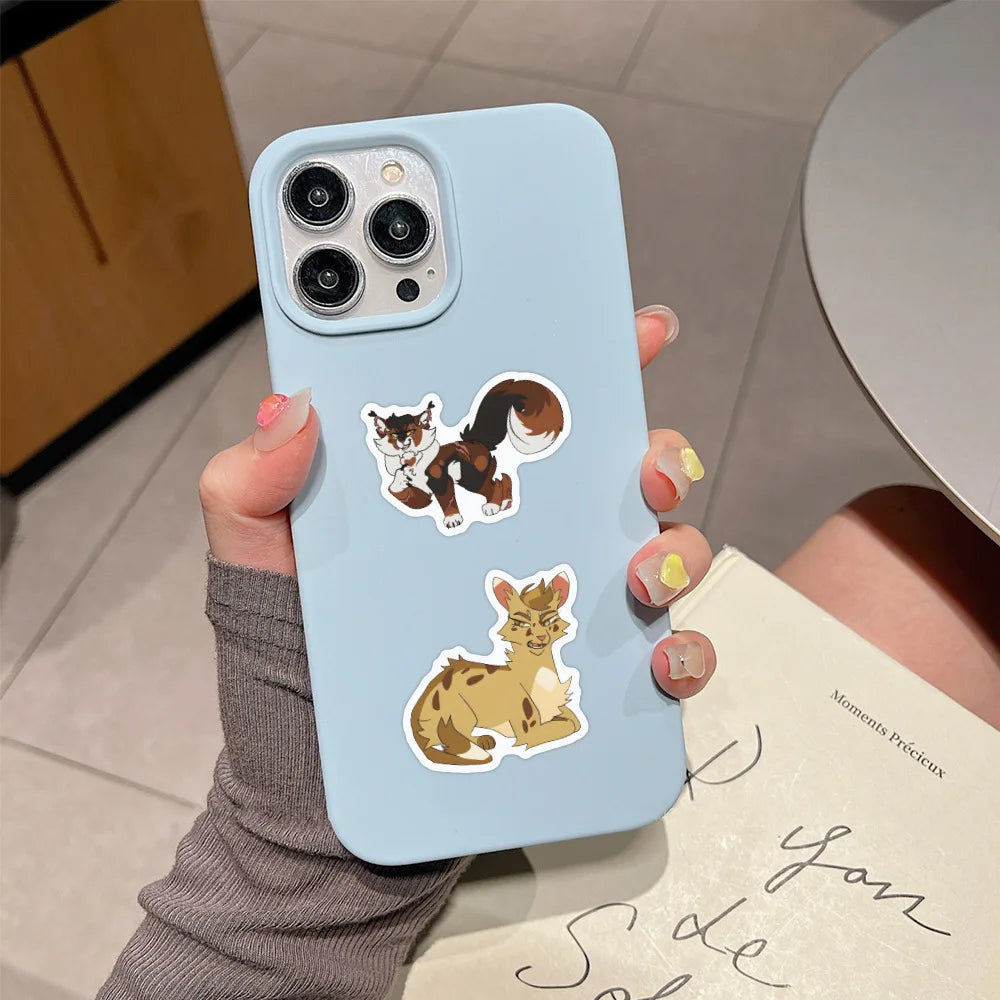 60/120PCS Cat Warriors Cartoon Graffiti Sticker Car Luggage Water Cup Skateboard Stationery Sticker