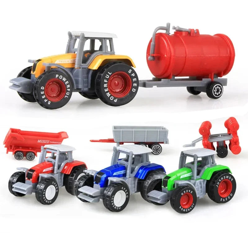 1pcs Diecast Farm Vehicles Tractor Engineering Car Tractor Toys Model Mini Car Model Engineering Car Model for Kids Xmas Gift