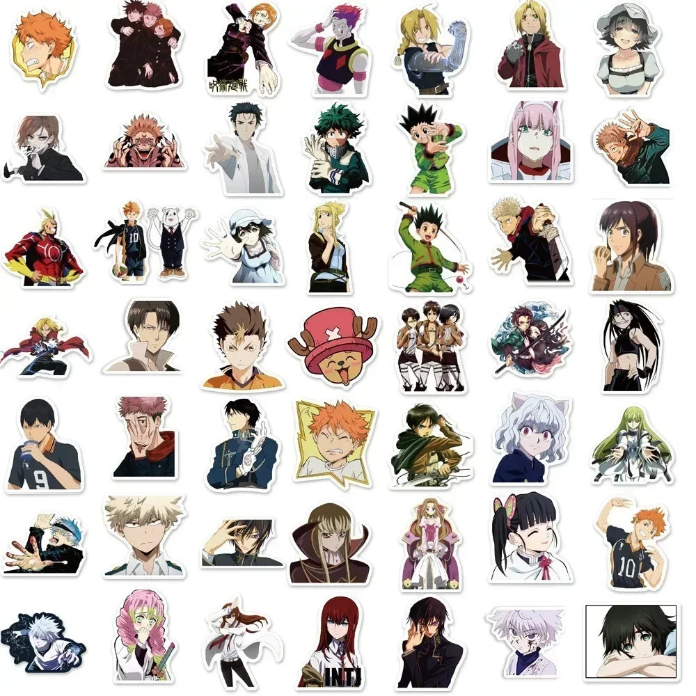 100/300Pcs Mixed Anime Stickers Cartoon Sticker Decals Laptop Motorcycle Luggage Phone Waterproof Sticker for Children Toy