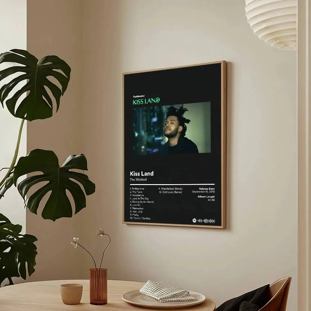 Singer Hurry Up Tomorrow T-The W-WeekndS Poster Sticky Wall Art Printing Waterproof Home Living Bed Room Bar Aesthetic Decor