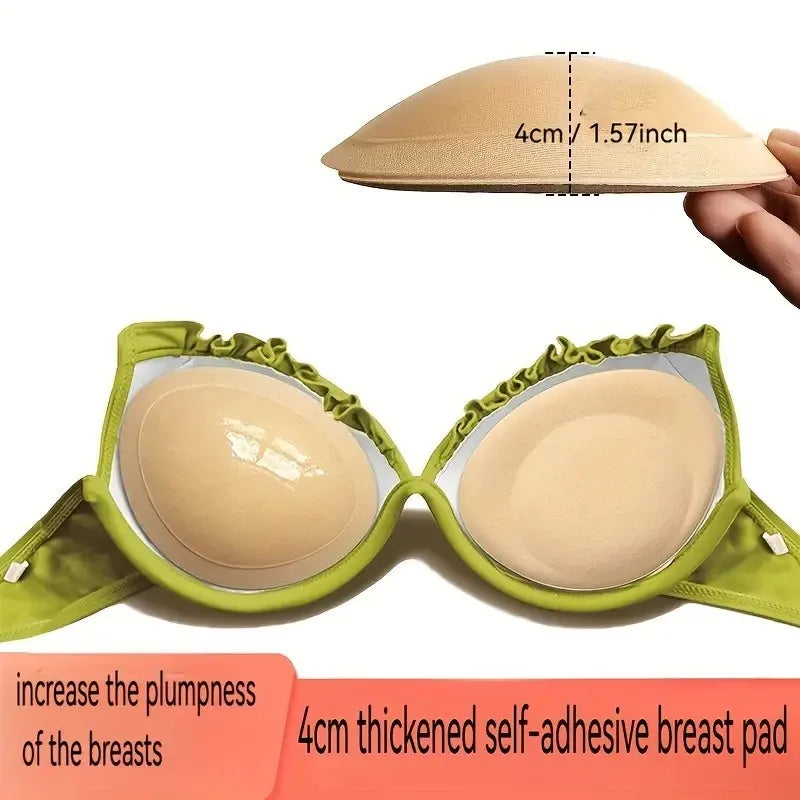 Self-Adhesive Bra Pads (2-Pack) – Thickened, Invisible, for Swimwear & Push-Up Bras