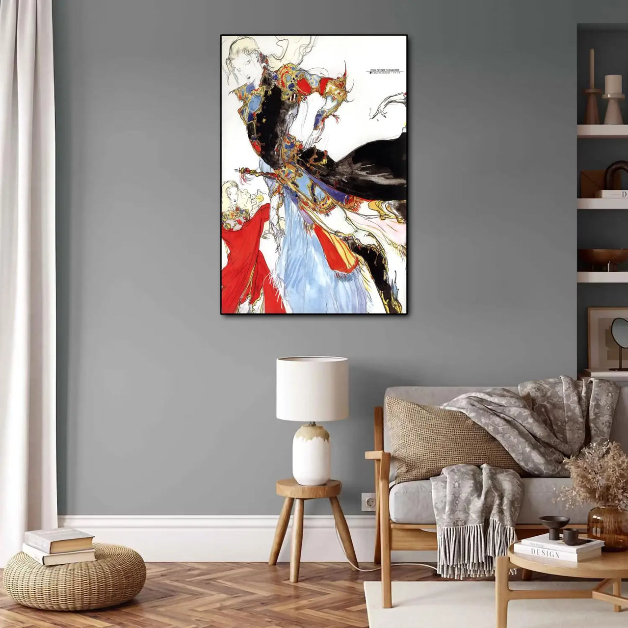 Yoshitaka Amano Final Fantasy Anime Video Game Canvas Art Poster and Wall Art Picture Print Modern Family bedroom Decor Posters