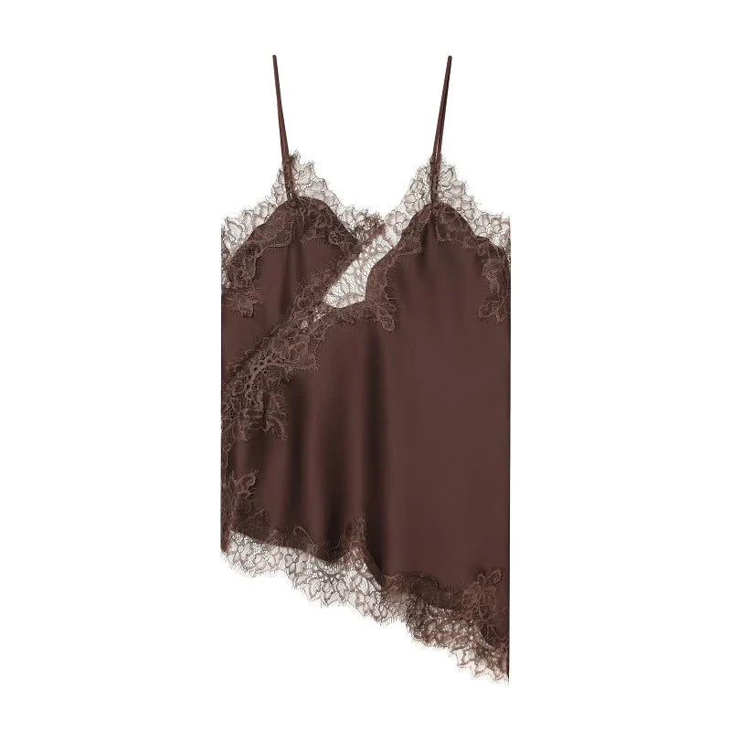 MUJER Black Lace Tops for Women Camisole Sexy Backless Tops Woman 2025 Summer Sleeveless Women's Tops Straps Beach Top Female
