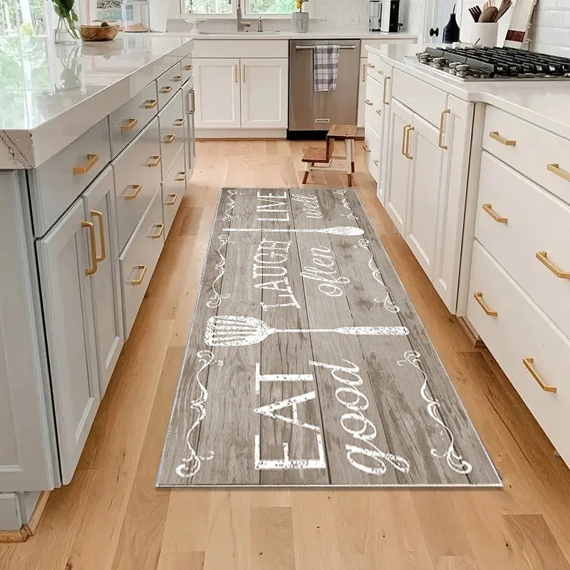 VIKAMA 1/2PCS Modern Simple Kitchen Mat Set Long Strip Absorbent Oil Absorbent Foot Mat Household Bathroom Door Mat
