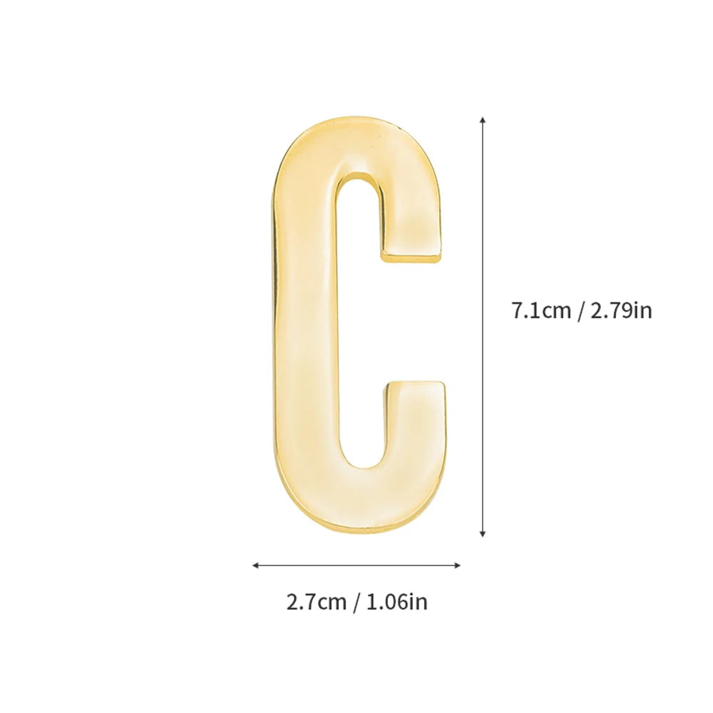 1Pcs Metal Self Adhesive House Number English Alphabet Letters for Apartment Room Door Plate Table Mailbox Number Stickers 7*3cm