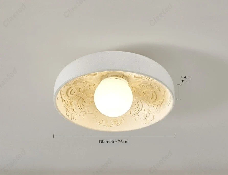 Creative Simple European LED Ceiling Lamp Cream Wind Living Room Dining Room Corridor Porch Decorative Lighting Lamps