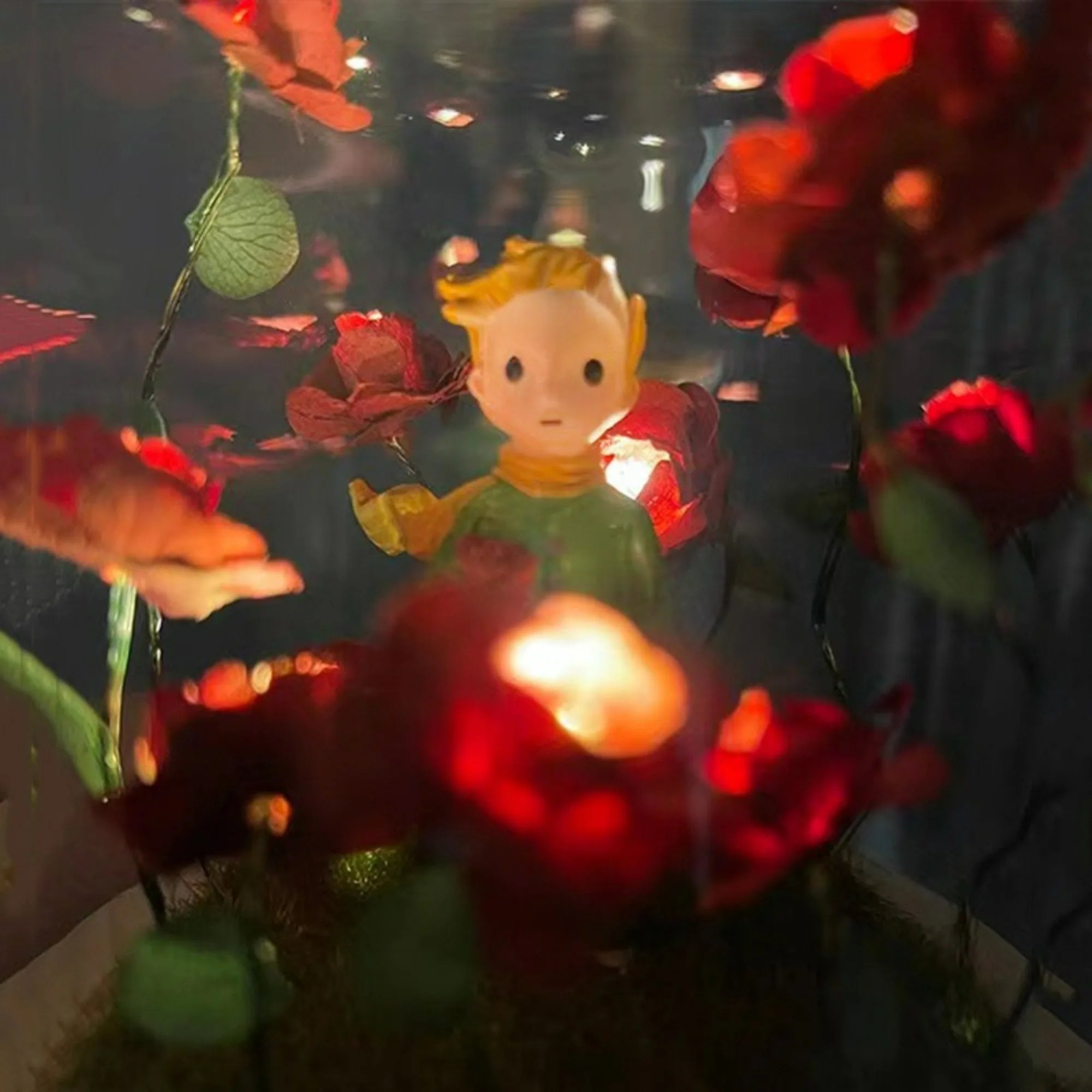 Little Prince Night Light Immortal Rose Atmosphere Lamp Handmade DIY Gift Christmas Valentine Birthday Gift for Girl