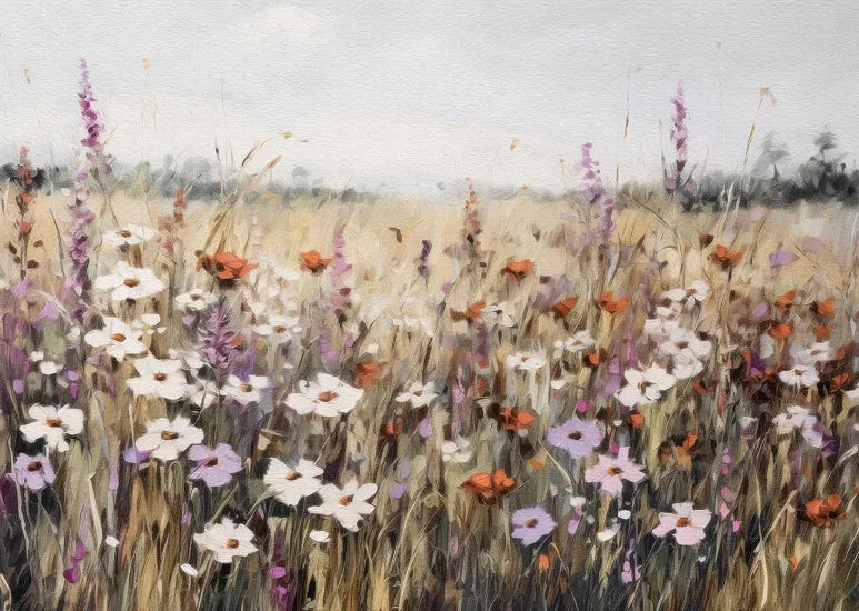 Wildflower Prints Neutral Floral Gallery Wall Decor Antique Summer Landscape Poster Garden Countryside Aesthetic Wall Decoration