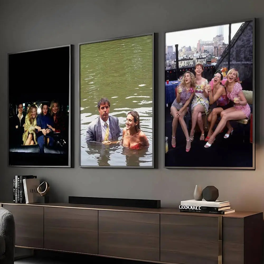 Sex And The City Carrie And Mr Big Photo Classic Poster Sticky Wall Art Printing Waterproof Home Living Bed Room Bar Aesthetic