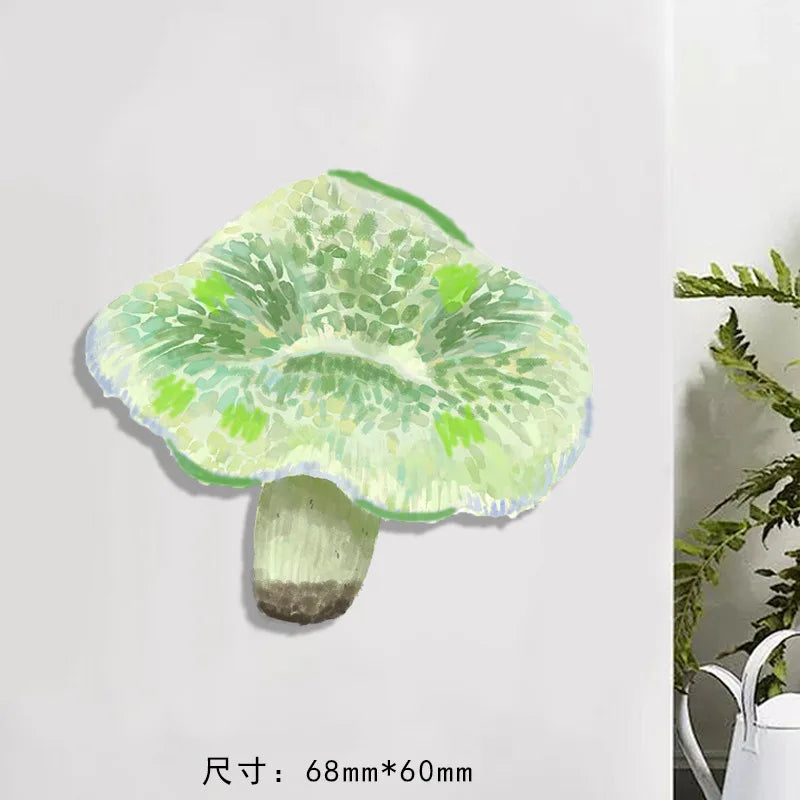 Simulated Plant Mushroom Magnetic Refrigerator Sticker Creative Gift Simulated Leaf Flat Refrigerator Sticker Home Decoration