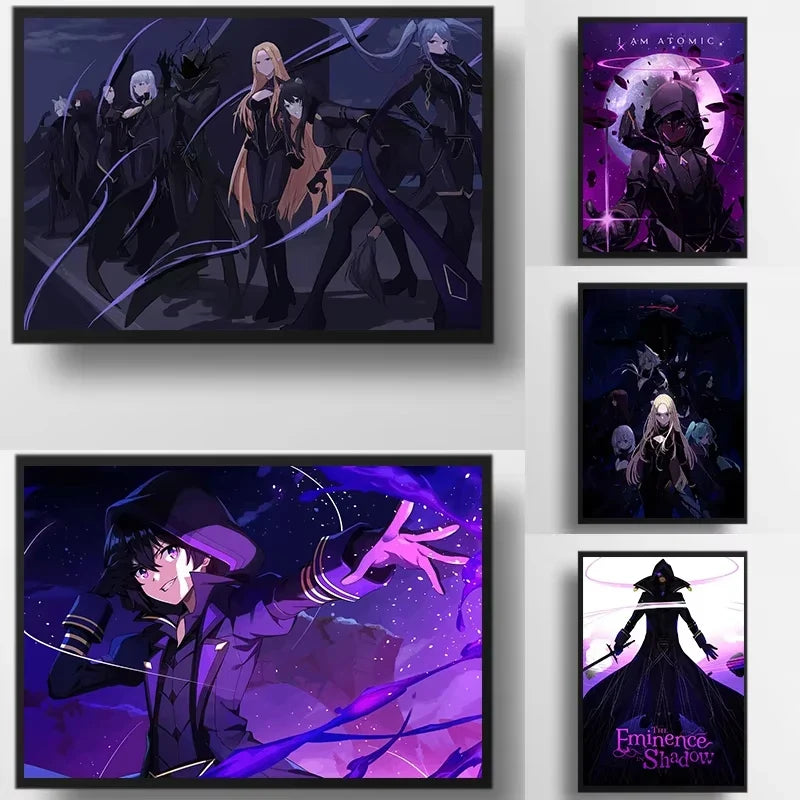 The Eminence in Shadow Anime Covers Poster Canvas Printing Japanese Anime Wall Art Decor I AM ATOMIC Animation Gaming Room Decor