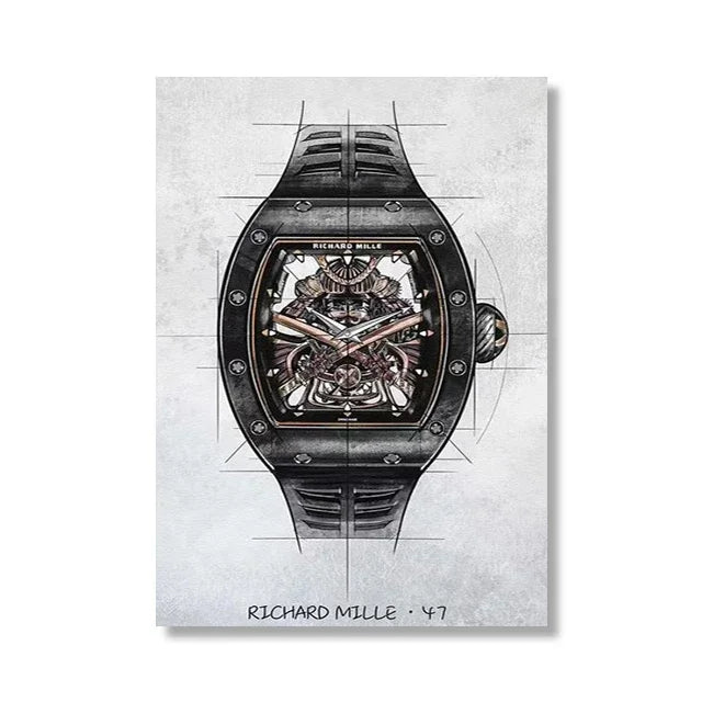 Brand Watch Line Room Living Canvas Painting Wall Art Home Decor