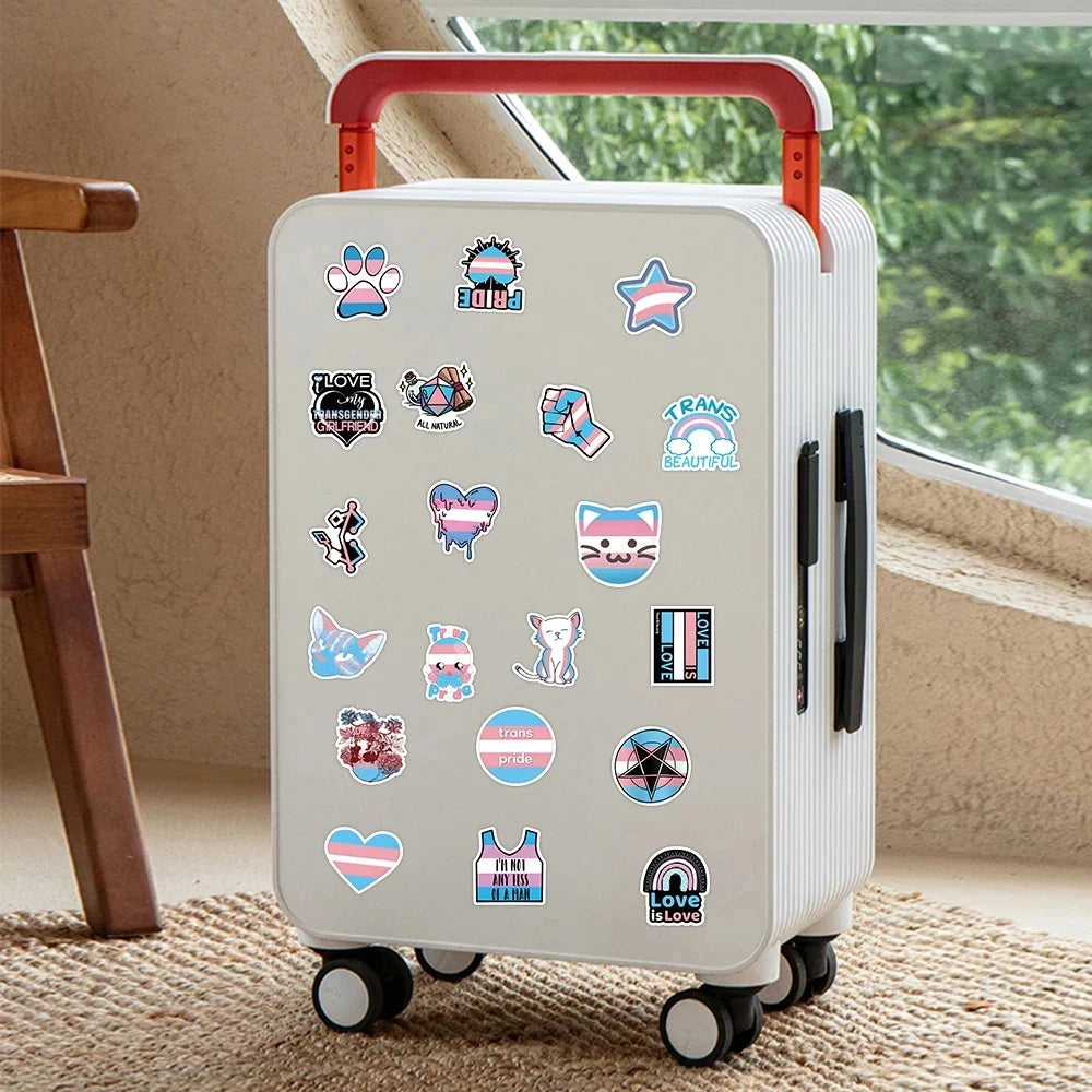 10/30/60pcs Transgender Pride Stickers Toys Rainbow Lesbian Bisexual Pansexual Gay Graffiti Decals Skateboard Laptop Sticker