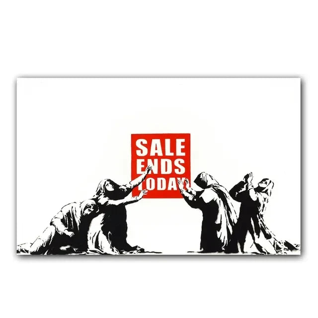 Girl and Red Balloon Banksy Art Nordic Characters Canvas Painting  Mural  Poster Living Room Bedroom Bar Home Decoration