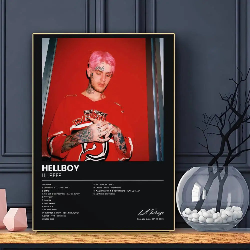 Rapper L-Lil P-Peep Poster HD Art Sticky Wall Waterproof Home Living Room Bar Decoration