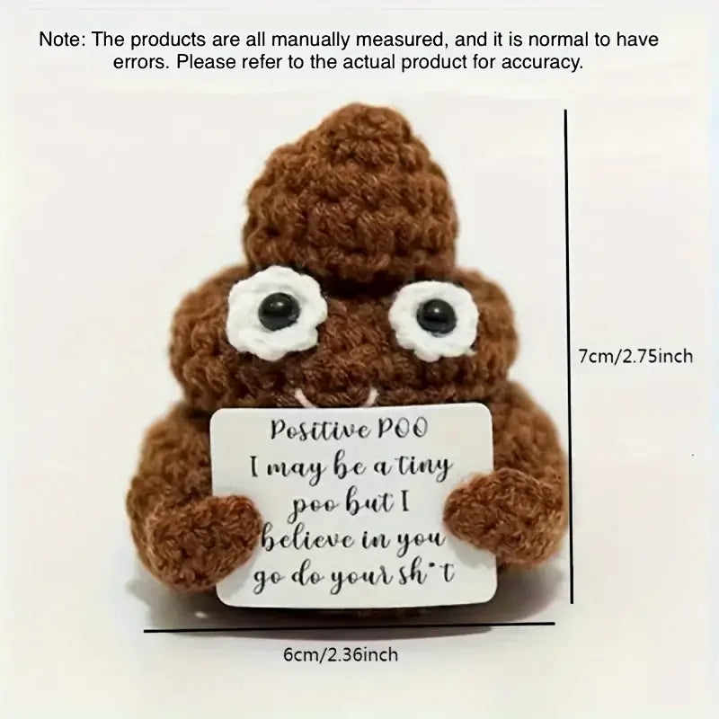 Creative Handmade Yarn Weaving With Positive Energy, Funny And Cute Toy Poop Cards,Gifts For Friends, Christmas Gifts